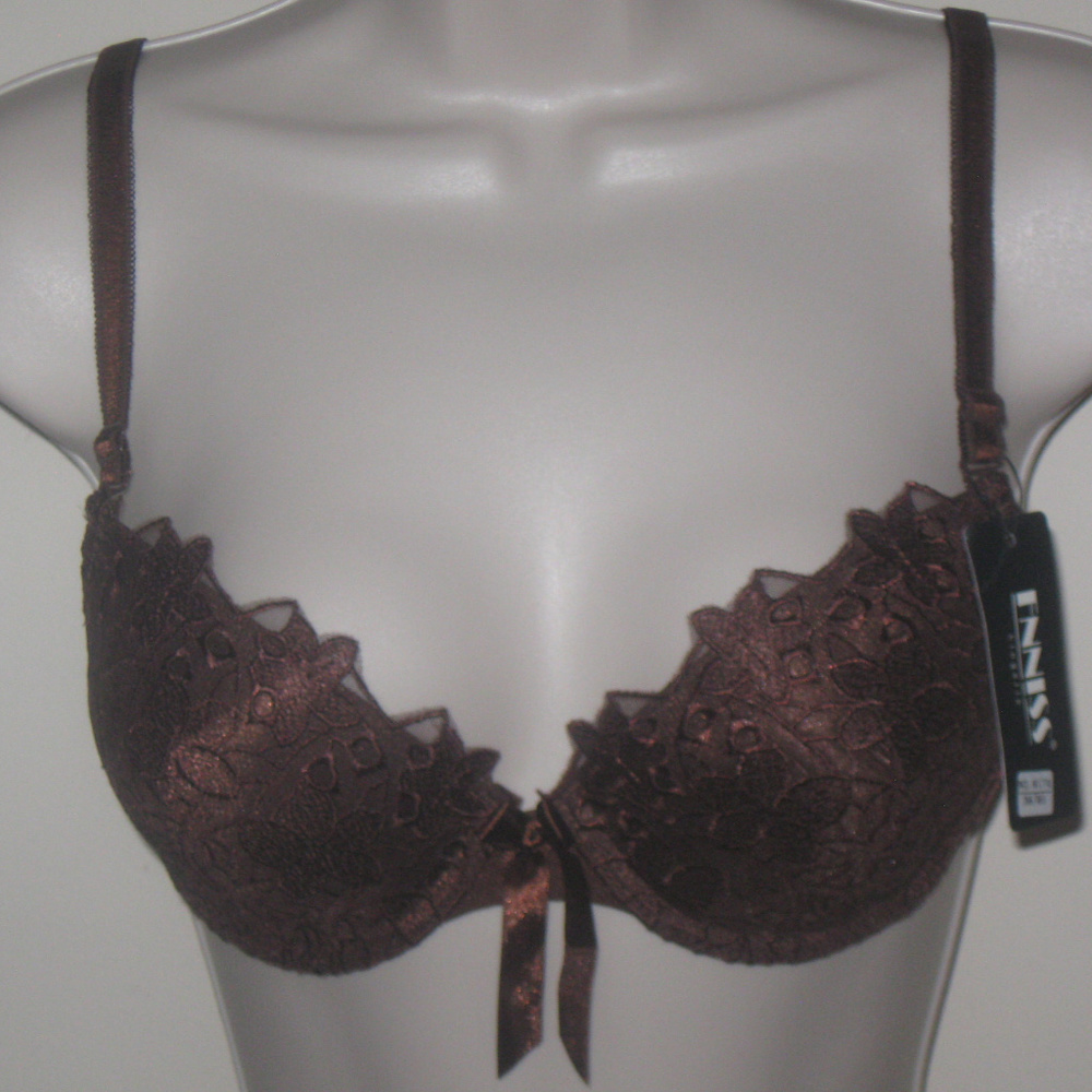 FNNISS sz 38/85 (cup B/C) Brown Lace Bra NWT